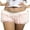 Pink, variant on Arvbitana Women's Skorts Shorts Heart Print Lace Layered Ruffle Shorts Casual Elastic Waist Short Pants for Party Club