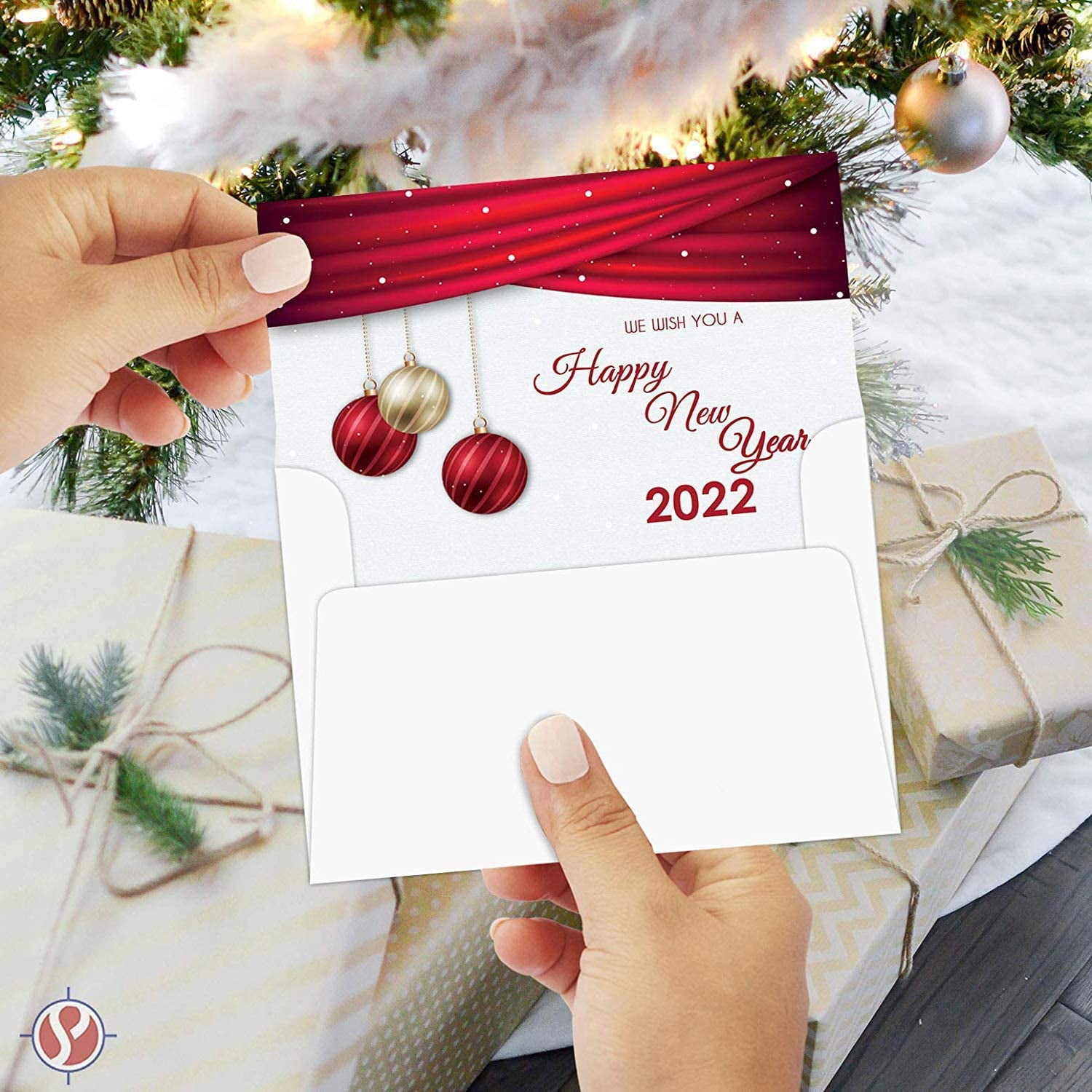 Details about  / 2022 /'Happy New Year/' Holiday Greeting Cards and Envelopes 25 Per Pack