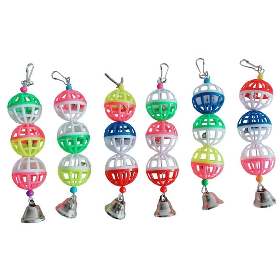 Swing Parrot Toy Lovebird Cockatiel Pet Bird Bell Random Color Chew For Parakeet Macaw Cage Supplies