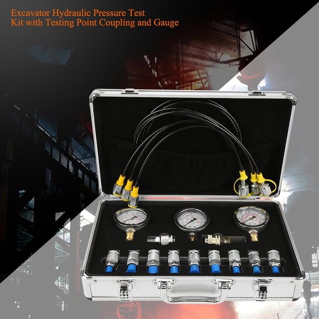 Kit De Prueba De Presión Hidráulica, Con Caja De Almacenamiento Medidor De Presión Hidráulica Duradero, Detección De Presión Del Sistema Hidráulico Para Excavadora De ANGGREK Otros