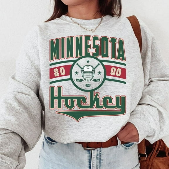 Vintage Minnesota Sweatshirt, Wild Sweater, Hockey Fan Shirt, Retro Minnesota Ice Hockey, Minnesota 2000