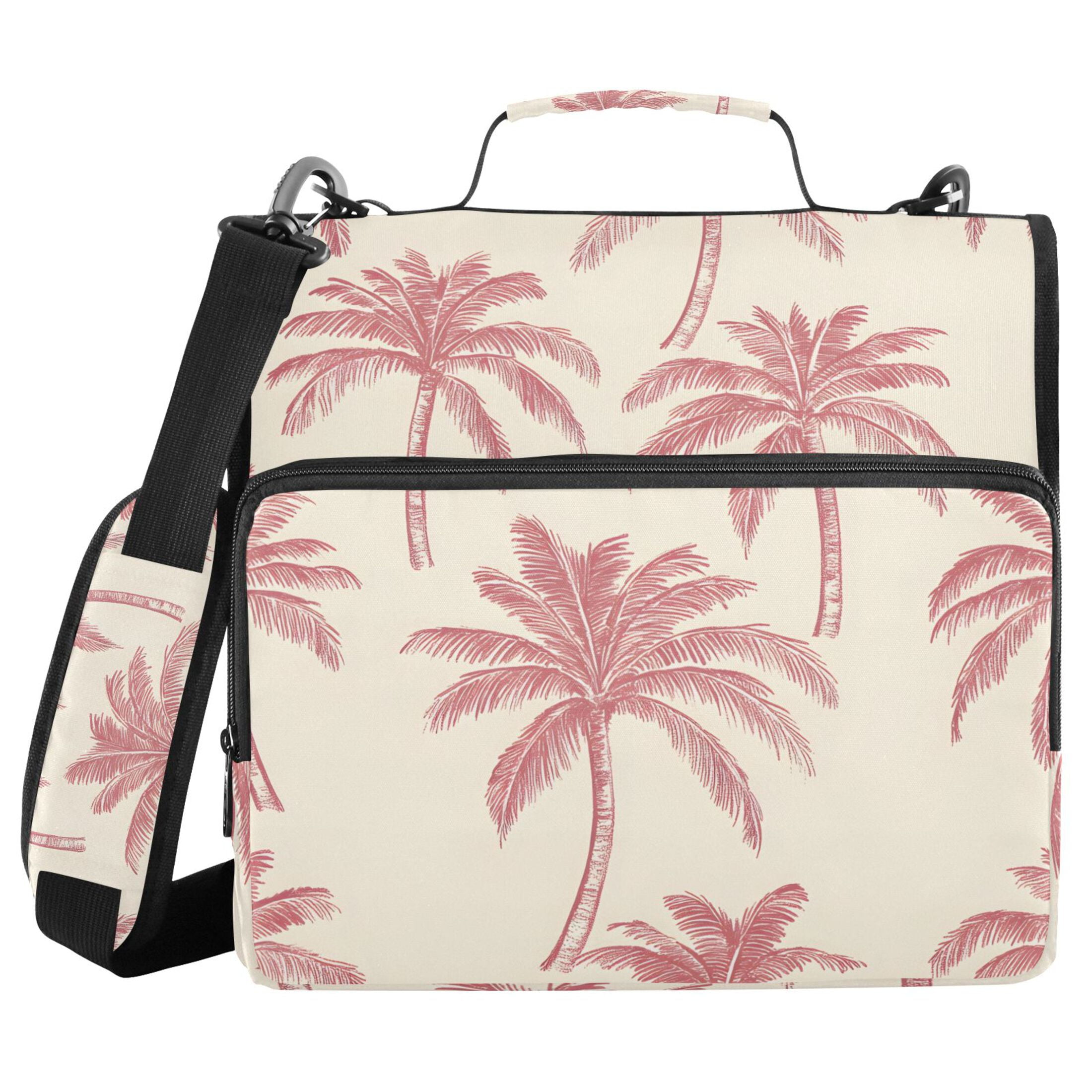 ALAZA Zipper Binder Vintage Coconut Palm Tree 3 Ring Trapper Keeper File Folder Organizer Bag