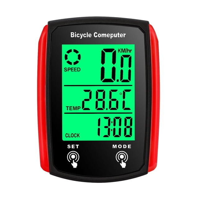 WIHJ Bike Computer And Odometer Wired MPH KM/H Bike Speedometer With Automatic Wake Up Cycling Speed LCD Display & Mileage & Functions Accessories