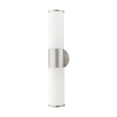 thumbnail image 5 of Livex Lighting Lindale 2-Light Metal/Glass Vanity ADA Sconce in Brushed Nickel, 5 of 13