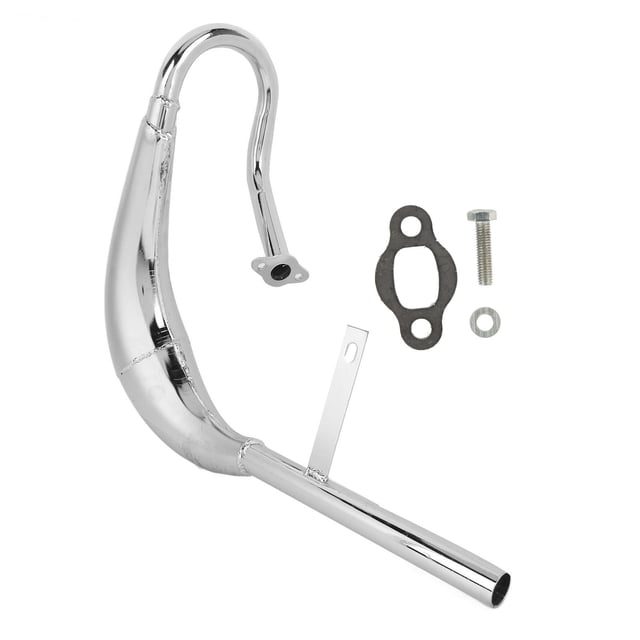 Tubo de escape de motocicleta Tubo de escape de bicicleta eléctrica con reducción de ruido de aleación de aluminio de 40 mm de diámetro con junta silenciadora plateada