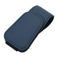 thumbnail image 4 of Soporte para gafas de coche de piel sintética con clip para gafas, accesorio para visera interior, color azul oscuro, 4 of 9