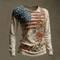 thumbnail image 2 of MEICHEN Women's Casual Long Sleeved Sweatshirt Celebrates 250th Anniversary Shirts American Flag Print Patriotic Pullover Top, 2 of 3