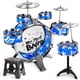 thumbnail image 1 of Secado de tambores Juego de batería para niños de 6 piezas Juego de batería Juego de batería de jazz con taburete plegable Pedal de platillo Baquetas Instrumento musical de peusión para niños Principi, 1 of 8