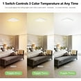 thumbnail image 6 of 6 Pack LED Flush Mount Ceiling Light Dimmable 24W 3 Color Temperature Changing by Switch (Memory), 12 Inch Sauqre Aluminum Housing, ETL, 6 of 7