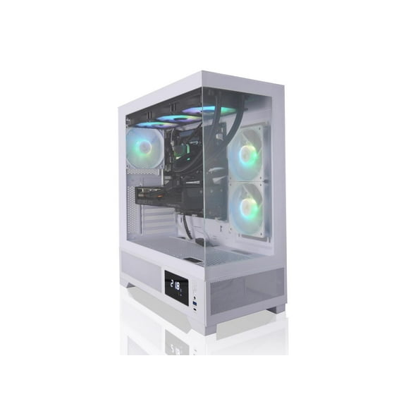 AVGPC Whirlwind Gaming PC AMD Ryzen 7 9700X Zen5, NVIDIA GeForce RTX 5070 Ti, 32GB 6000MHz DDR5, 2TB NVME M.2 SSD, 360MM AIO Liquid Cooling, WiFi/AC, Tempered Glass Case White, Windows 11 Home