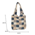 thumbnail image 2 of Bolsa femenino de otoño e invierno, de hombro de felpa con cremallera Simple para niñas y estudiantes Tmvgtek Para Estrenar, 2 of 9