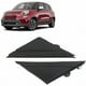 thumbnail image 3 of Para Fiats 500 2012-2017, nuestra cubierta de bandera para espejo de puerta ofrece una elegante decoración negra, fácil instalación y protección resistente a rayones, ideal para una actualización, 3 of 5