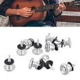 thumbnail image 3 of HLONK 10 Pcs Guitar Strap Lock Button Mushroom Style Adjustable Universal Strap Lock Pin for Ukulele Bass Silver, 3 of 5