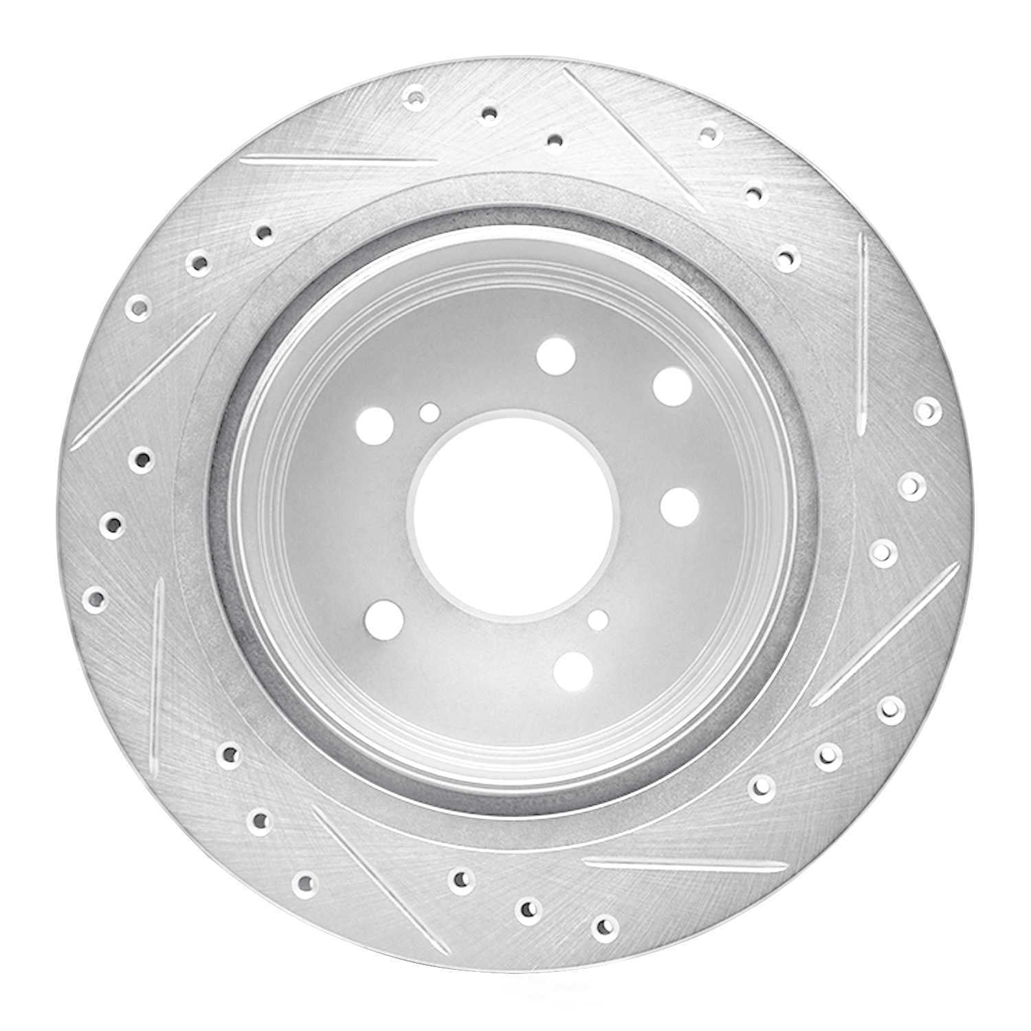Dynamic Friction Company 631-68004L DFC Brake Rotor - Drilled And Slotted - Silver