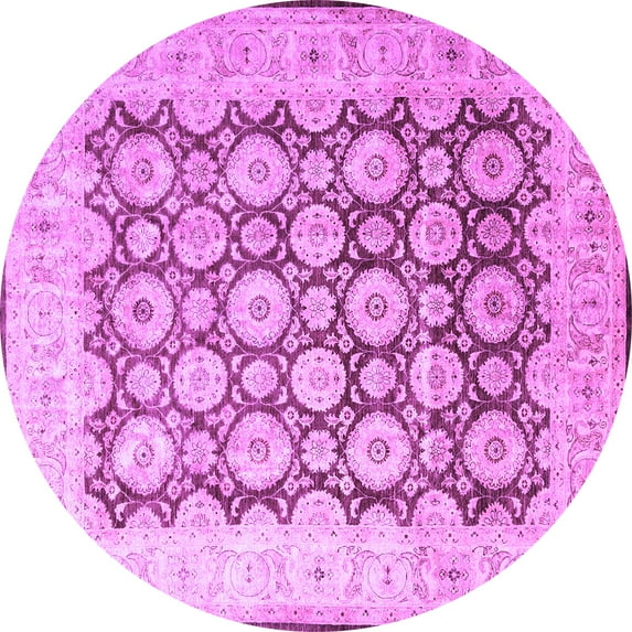 Ahgly Company Indoor Round Persian Purple Traditional Area Rugs, 6' Round