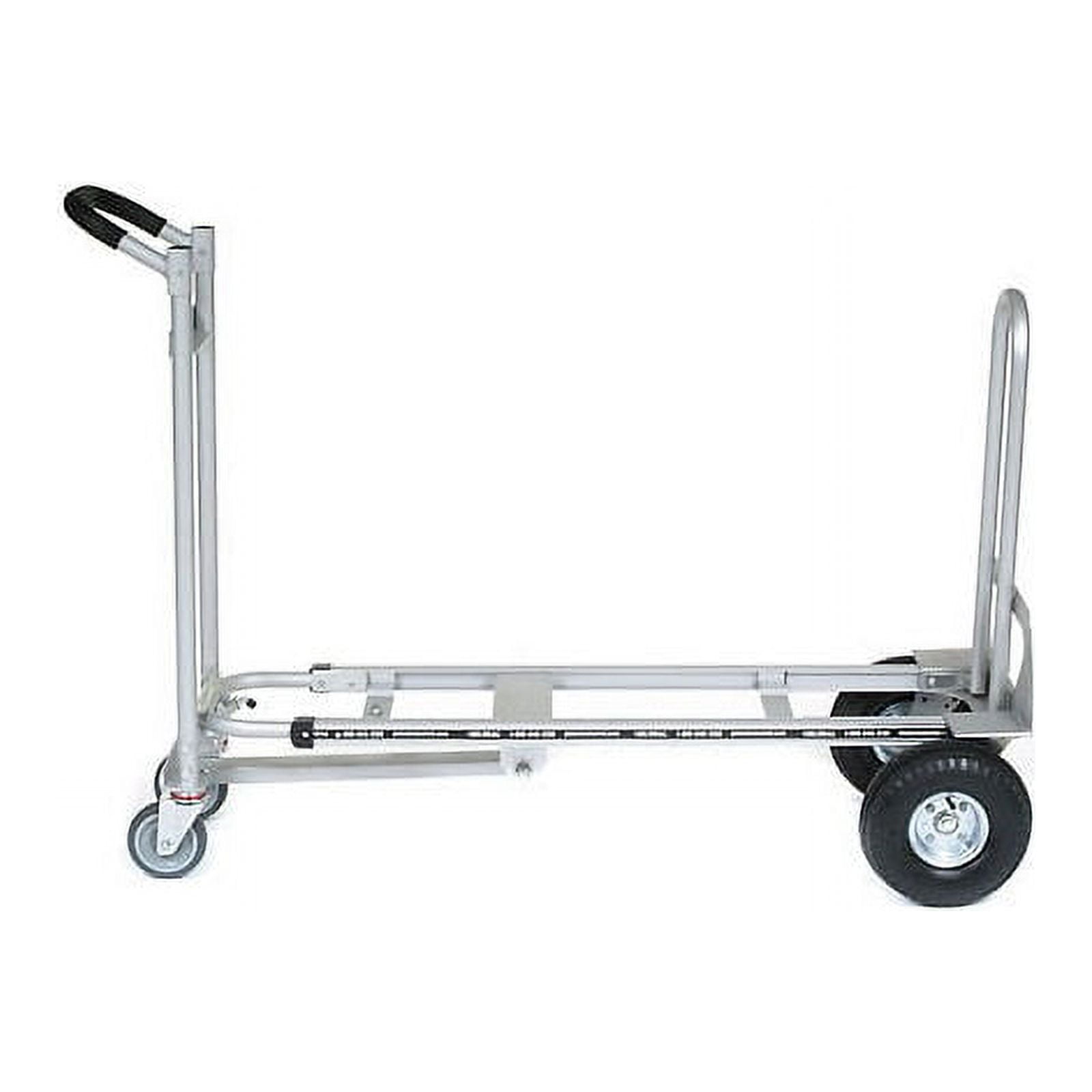 Global Industries 241632 Best Value Aluminum 3-in-1 Convertible Hand Truck with Pneumatic Wheels - Gray