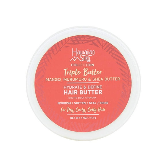 Hawaiian Silky Beurre de Mangue et Murumuru pour Cheveux 4 Fl Oz avec Beurre de Karité pour Nourrir Adoucir Sceller & Briller Hydrater et Définir Hawaiian Silky Triple Collection