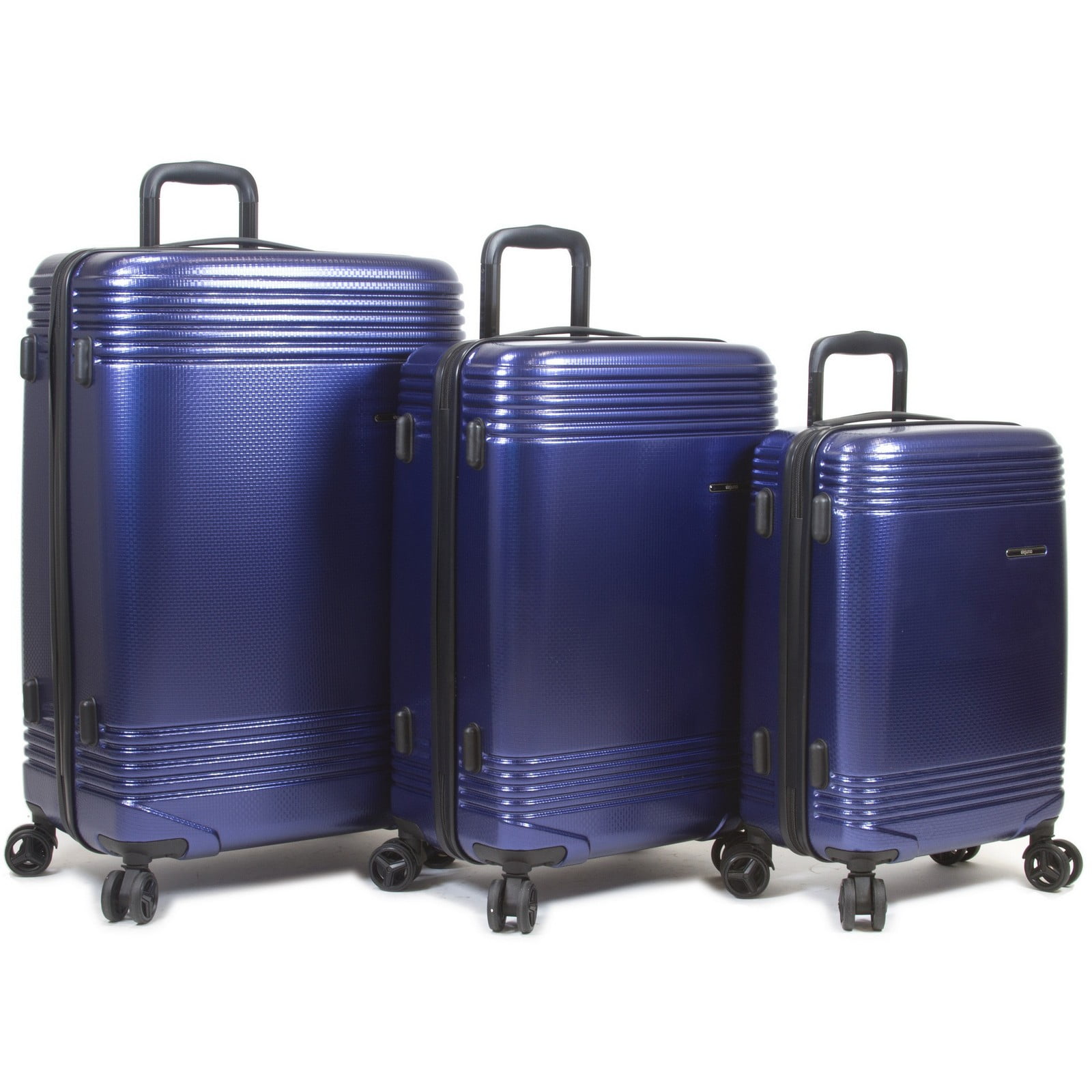 Dejuno Oracle Hardside 3Piece Spinner Luggage Set With TSA Lock Blue