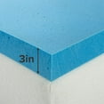 thumbnail image 3 of Zinus 3" Green Tea Cooling Gel Memory Foam Mattress Topper, Full, 3 of 7