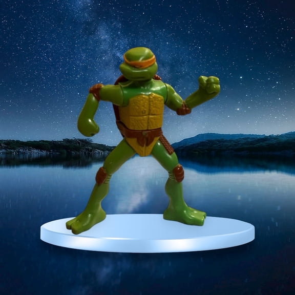 CAKE TOPPER Ninja Turtles Michealanglo Copter Figure Figurine Charm New 3” Gift