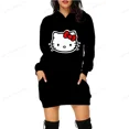 thumbnail image 2 of Nueva sudadera con capucha divertida de HELLO KITTY Anime para mujer Sudadera con capucha de HELLO KITTY Kawaii con gráficos Harajuku Sudadera con capucha para mujer Sudadera larga ajustada, 2 of 5