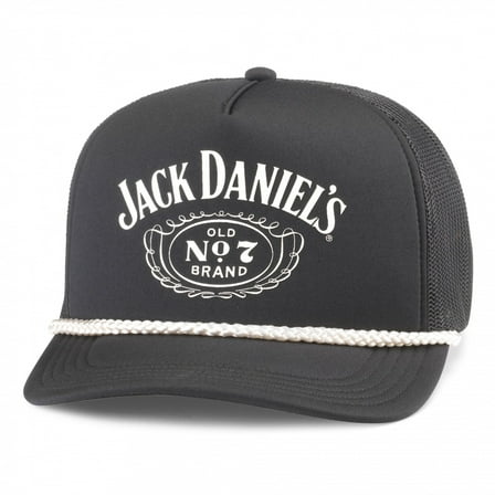 AMERICAN NEEDLE Jack Daniel's Whiskey Foamy Roscoe Adjustable Snapback Baseball Hat, Black (24007A-JACKD-BLK)