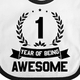 thumbnail image 4 of Inktastic 1 Year of Being Awesome Birthday Black Boys or Girls Baby Bib, 4 of 4