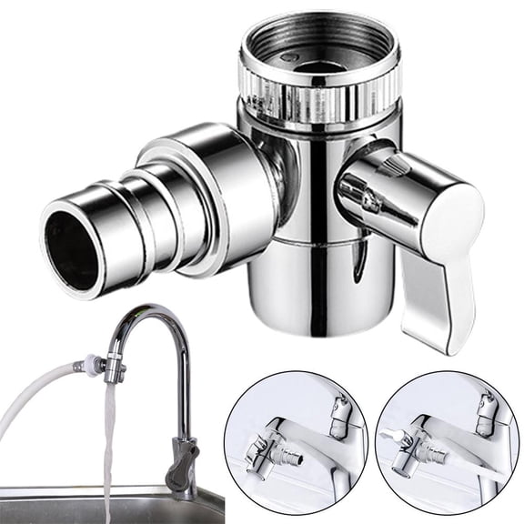 Universal Faucet Adapter for Hose | Copper Sink Diverter Connector | Easy Install | Washing Machine & Dishwasher Fit