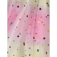 thumbnail image 6 of Toddler Baby Girls Cami Mesh Dress Sleeveless Star Sequin Gradient Color Frill Trim Tutu Dress, 6 of 8