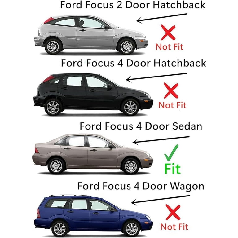 Quarter Glass Rear Passenger Right Side Ford Focus 4 Door Sedan 2000 ...
