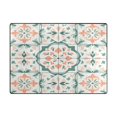 thumbnail image 5 of Yayeee Area Rugs for Living Room 6.7'x4.8' Non Slip Washable Bedroom Floor Carpet, Green Geometric Pattern, 5 of 5