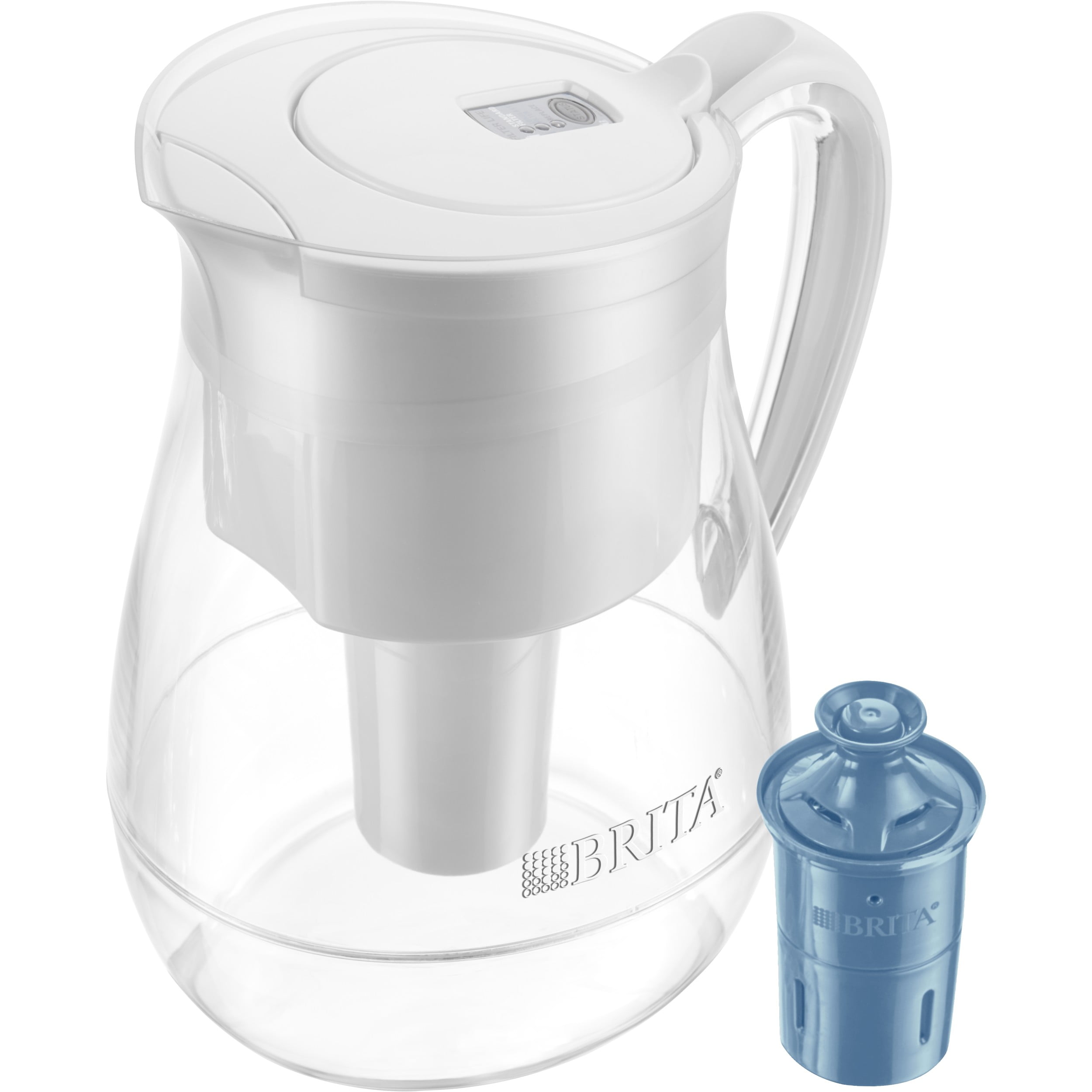 Brita Monterey Longlast Filter Water Filter Pitcher, 10 Cup - White ...
