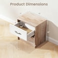 thumbnail image 3 of Costway Modern Nightstand Bedside Table with Drawer Open Storage Shelf for Small Spaces Oak&White, 3 of 10