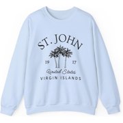 St. John Virgin Islands Sweatshirt, US Virgin Islands Saint John Crewneck Pullover, Unisex, St John Gift Souvenir