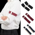 thumbnail image 4 of 3 Colors Elastic Adjustable Armbands Unisex Arm Garters Hold Up Shirt Long Sleeve Holders Polyester Stretchy Non Slip Straps Arm Band for Women Men Business Costume, 4 of 5