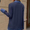 thumbnail image 3 of JUUNthy Cardigan Blazer for Women, Denim Collar Long Sleeve Button Front Knit Outerwear for Daily & Business Casual Khaki XL, 3 of 13