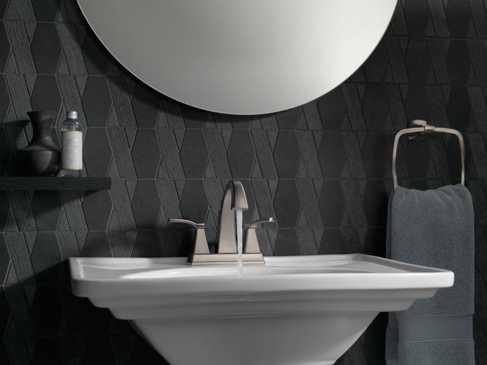 Delta Flynn Stainless Steel Centerset Bathroom Faucet photo 3