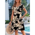 thumbnail image 3 of Vestido de playa Zeagoo Summer A Line Mini negro para mujer, 3 of 6