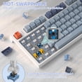 thumbnail image 6 of ATTACK SHARKR K86 Wireless Mechanical Keyboard Apex Pro TKL 75%, 2.4G/Bluetooth/USB-C Wired Gaming Keyboard M75, Gasket Mount with TFT Color Display & Knob, RGB Backlit, Hot Swappable Linear Switch, 6 of 9