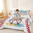 thumbnail image 3 of Erosebridal Kids Baseball Bedding Comforter Set, Sports Theme Full Bedding Set, Colorful Polka Dots Reversible, 7 Pieces, 3 of 6