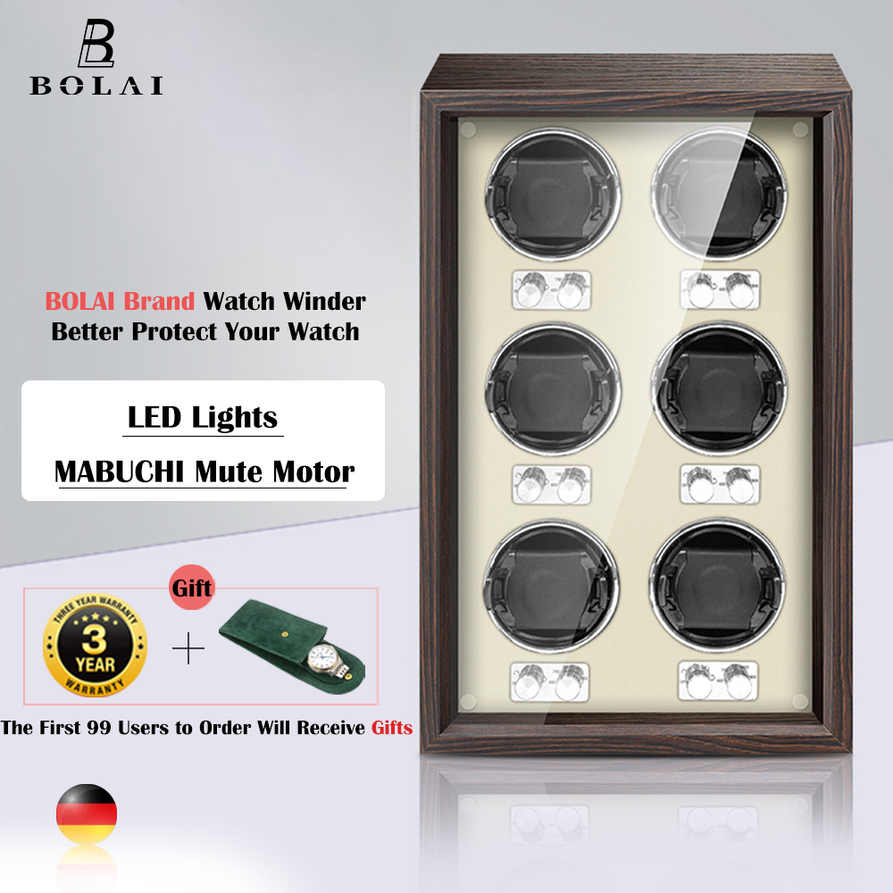 Luxury Wood Watch Winder HighEnd 2 4 6 Slot Automatic Watches Box with