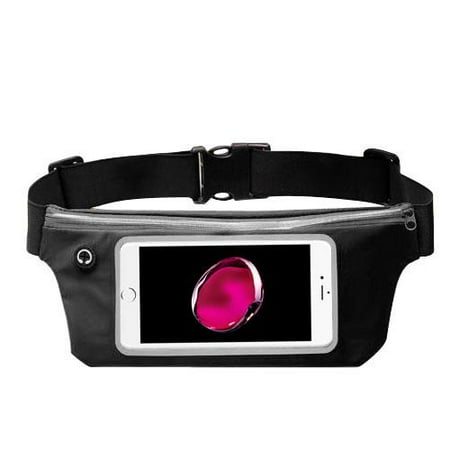 Ipod Touch 5 Black Premium Sports Activity Waist Pack Pocket Belt for Apple iPhone X/ 8/ 7 / 6S/ 6/ Plus/ SE/ 5S/ 5C/ 5/ iPad Pro/ Mini/ Air/ iPod touch 5th 4th (Black) + MND Mini Stylus ()