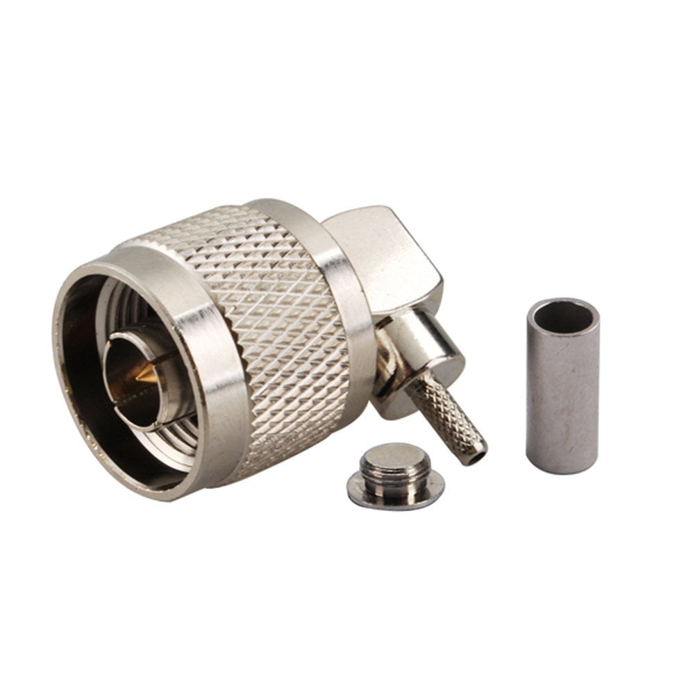 2pcs Rf Coaxial Cable Terminal Copper Alloy Connector N Male Right