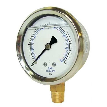 - PIC GAUGES 201L-402S Pressure Gauge, Liquid, 4 In., 6000 psi