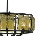 thumbnail image 3 of 60 X 6 Watt Metal Frame Chandelier with Glass Accent, Black and Gold, 3 of 5
