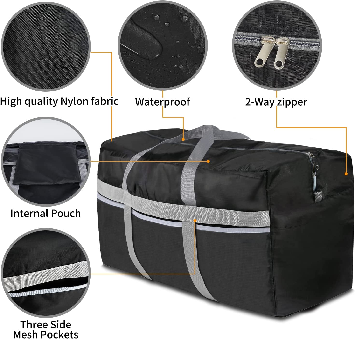 Extra Large 96L Foldable Travel Duffel Bag photo 5