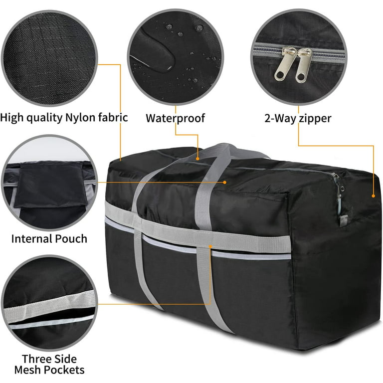 Extra Large Duffle Bag Lightweight, 72L Travel Duffle Bag Foldable for Men  Women