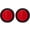 2X RED, variant on 4" Round Trailer 24 LED Stop Turn Tail Signal Brake Marker Running Lights 2x Red