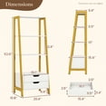 thumbnail image 2 of Demi Bonn 4-Tier Ladder Shelf 52.5 Inch Freestanding Bookcase with 2 Drawers Metal Frame Anti-Tipping Kits 200 LBS Capacity Storage Organizer, White, 2 of 8