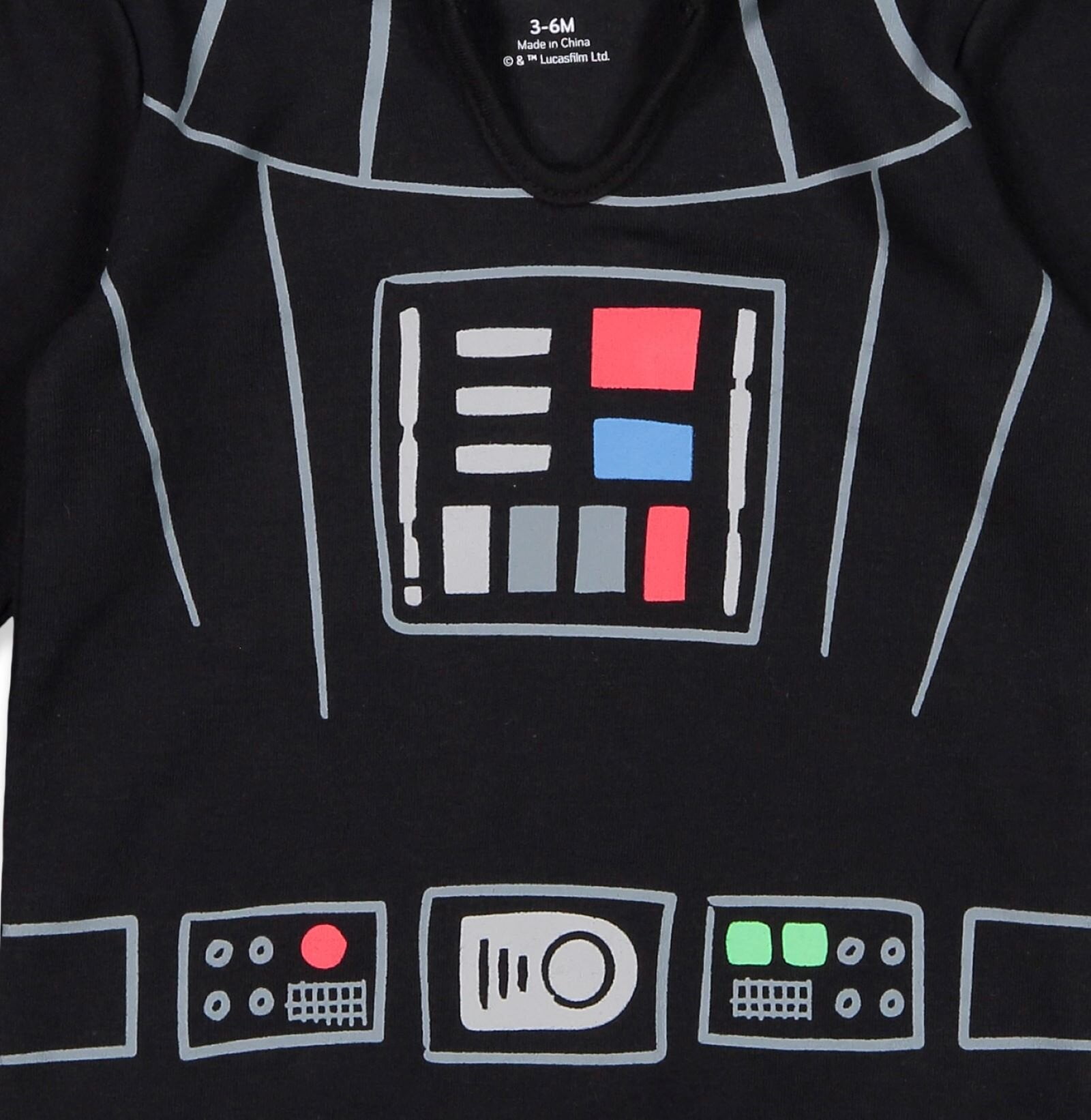 Star Wars Darth Vader R2-D2 Chewbacca Newborn Baby Boys 3 Pack Costume Bodysuits Newborn to Infant